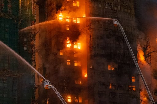 13 People Killed In Fire Engulfing Hong Kong High Rise Residential Buildings, Fire Services Say