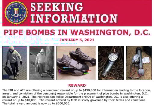 Fbi Makes Arrest In Investigation Into Pipe Bombs Placed In Dc On Eve Of Jan. 6 Riot, Ap Source Says