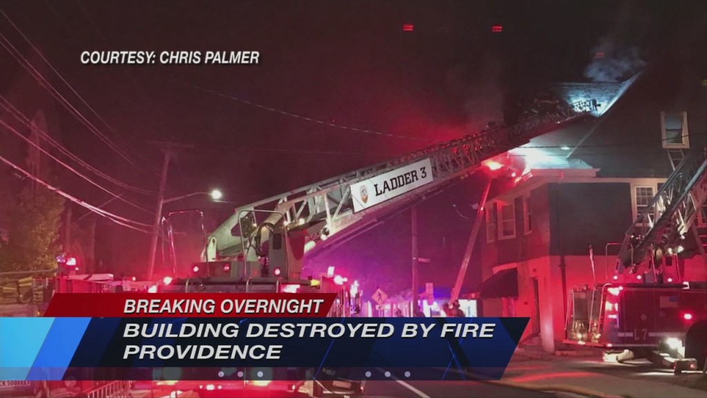 Building Destroyed By Fire In Providence