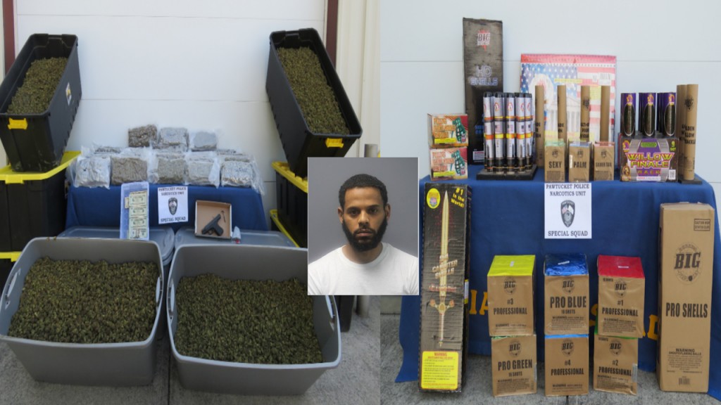 Pawtucket fireworks, pot Bust