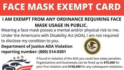 Face Mask Exempt Graphic 1593202910