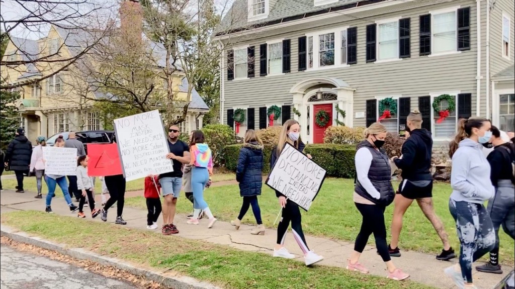Gym protest at Raimondo home