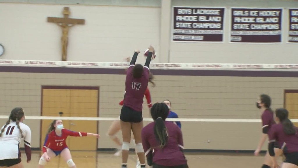 La Salle Sweeps Mount St. Charles In Division I Girls Volleyball Wednesday