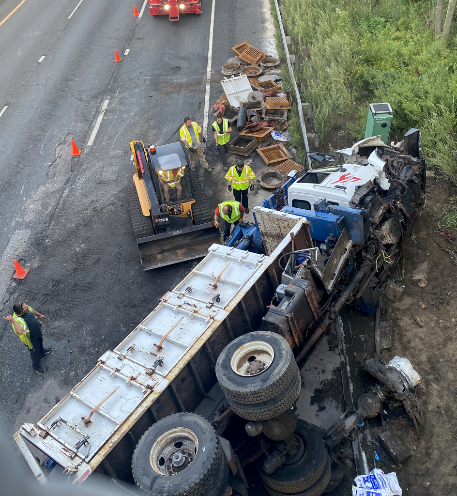 Dump Truck Rollover