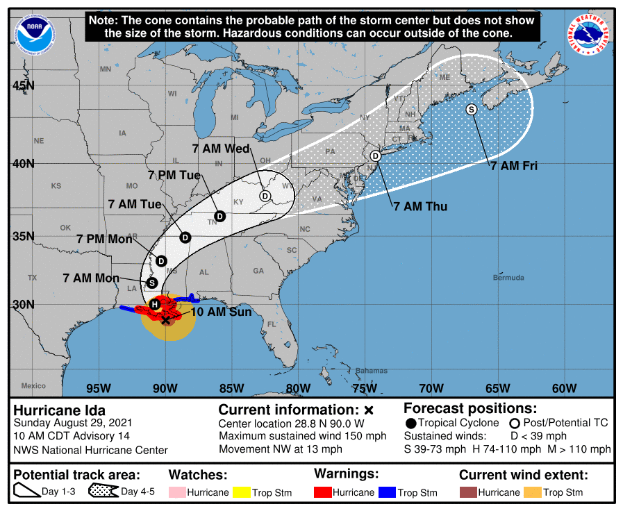 Hurricane Ida Makes Landfall in Louisiana