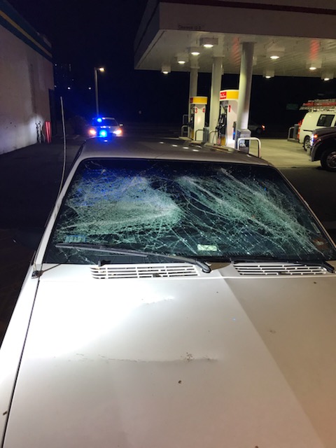 Victims Car Windshield