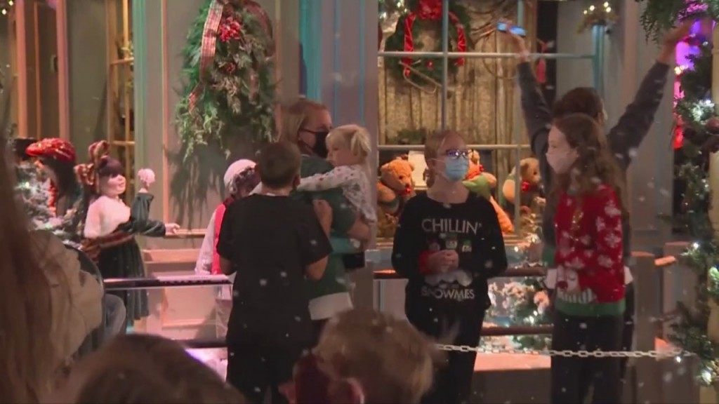 Enchanted Village Reopens For Holiday Season At Jordan’s Furniture In Avon, Mass.