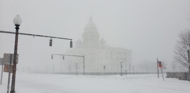 Snow At The State House In Providence From Tim Studebaker