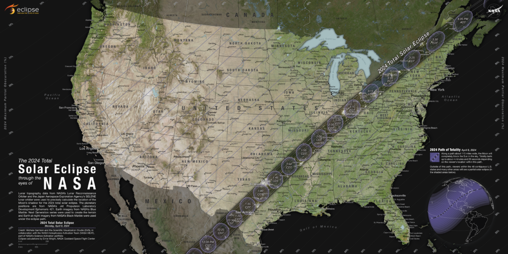 Nasa Eclipse Map 2024