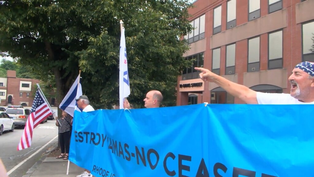 Protestors Gather In Providence In Support Of Israel