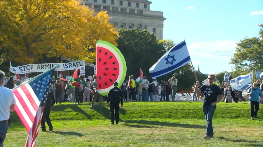 Large Palestine Protest At State House