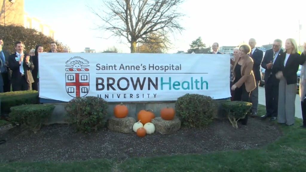 Gov. Healey Unveils New Banner At Saint Anne's Hospital