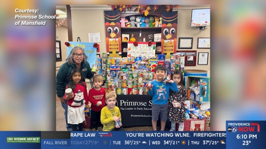 Preschoolers Donate Canned Goods To Mansfield Food Pantry