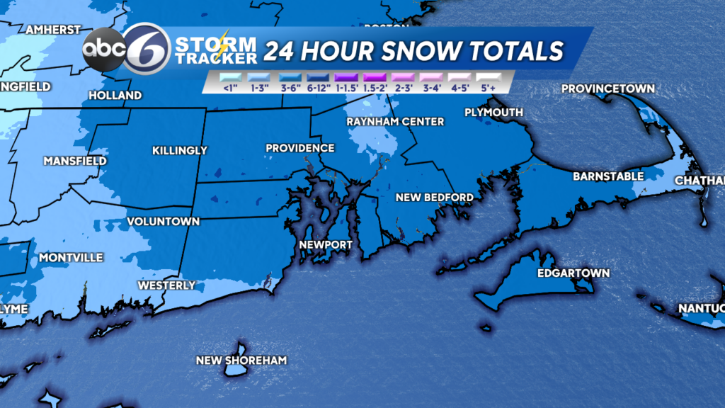 24 Hour Snow Totals Contour Only