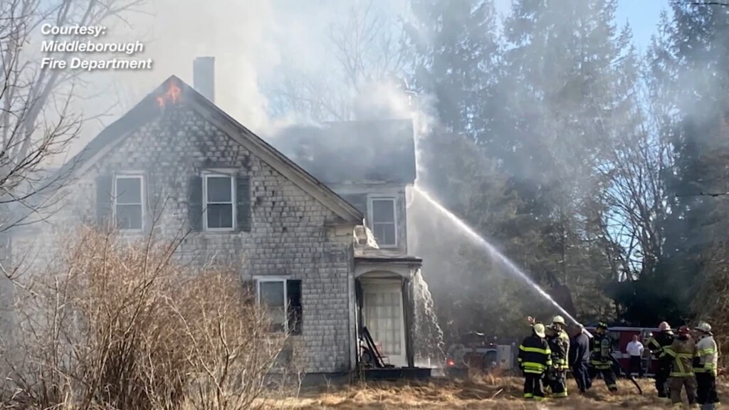 Middleborough Crews Battle Fire That 'consumed' House And Barn, Injured One Person