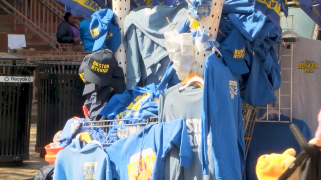 Spectators Gather From All Over The World For 129th Boston Marathon