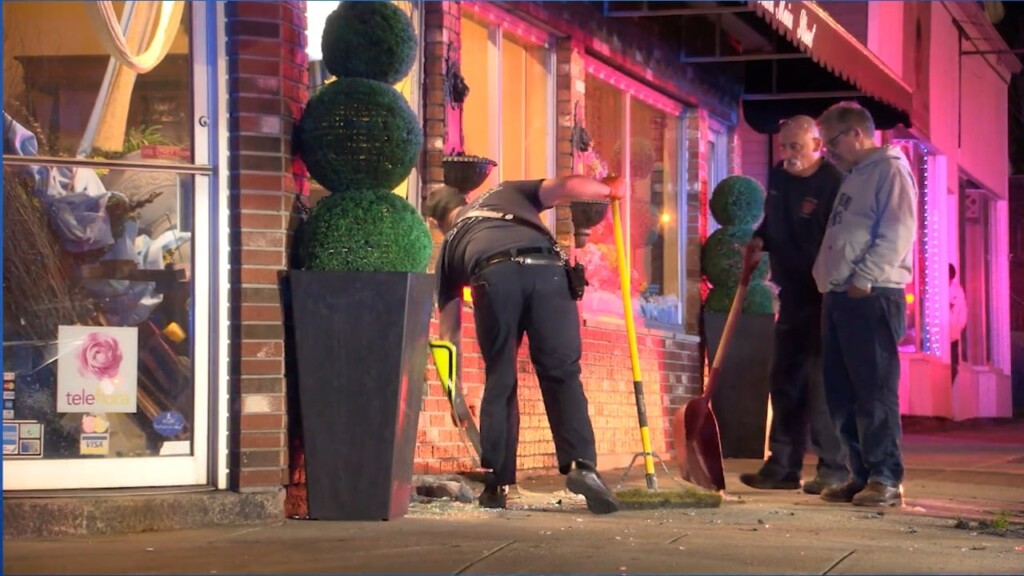 Car Crashes Into Main Street Florist In Fall River