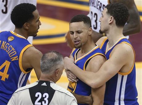 Steph Curry Upset at Ref NBA Finals - ABC Columbia