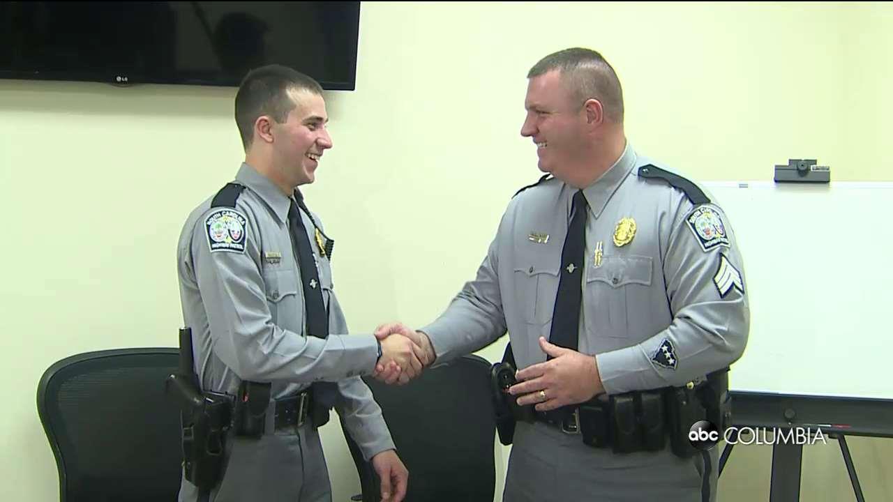 New State Trooper Reunites with Patrolman Who Inspired Him - ABC Columbia