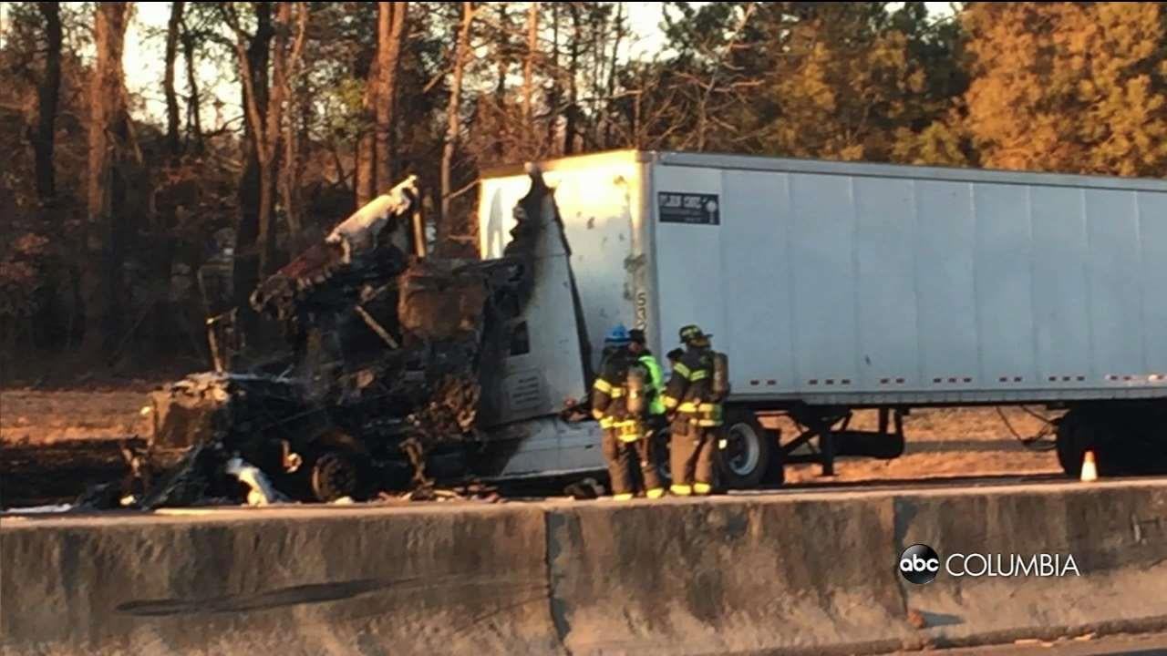 Tractor Trailer Fire Slows Traffic - ABC Columbia