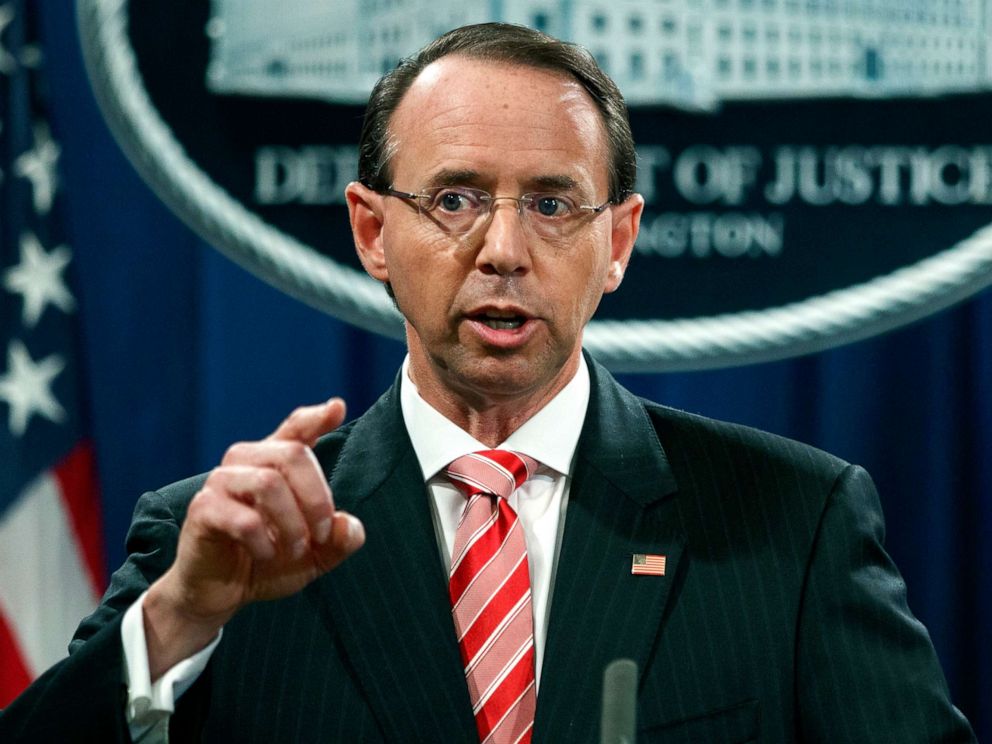 Deputy Attorney General Rod Rosenstein Submits Resignation Letter ABC 