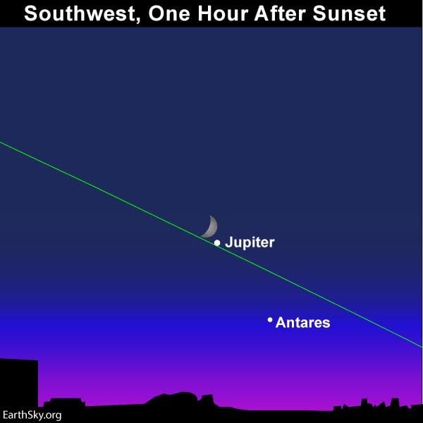 Bright "Star" Next to the Moon ABC Columbia