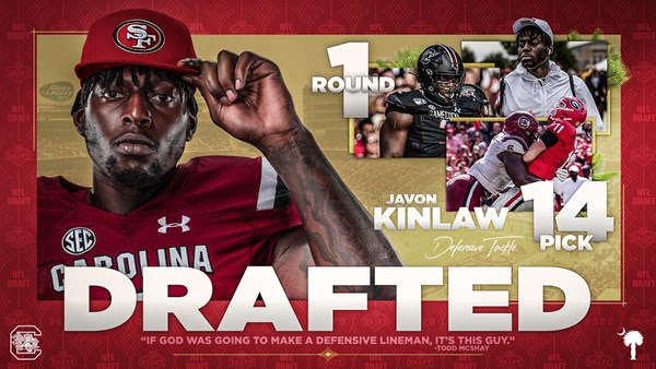 South Carolina's Javon Kinlaw drafted by the San Francisco 49ers