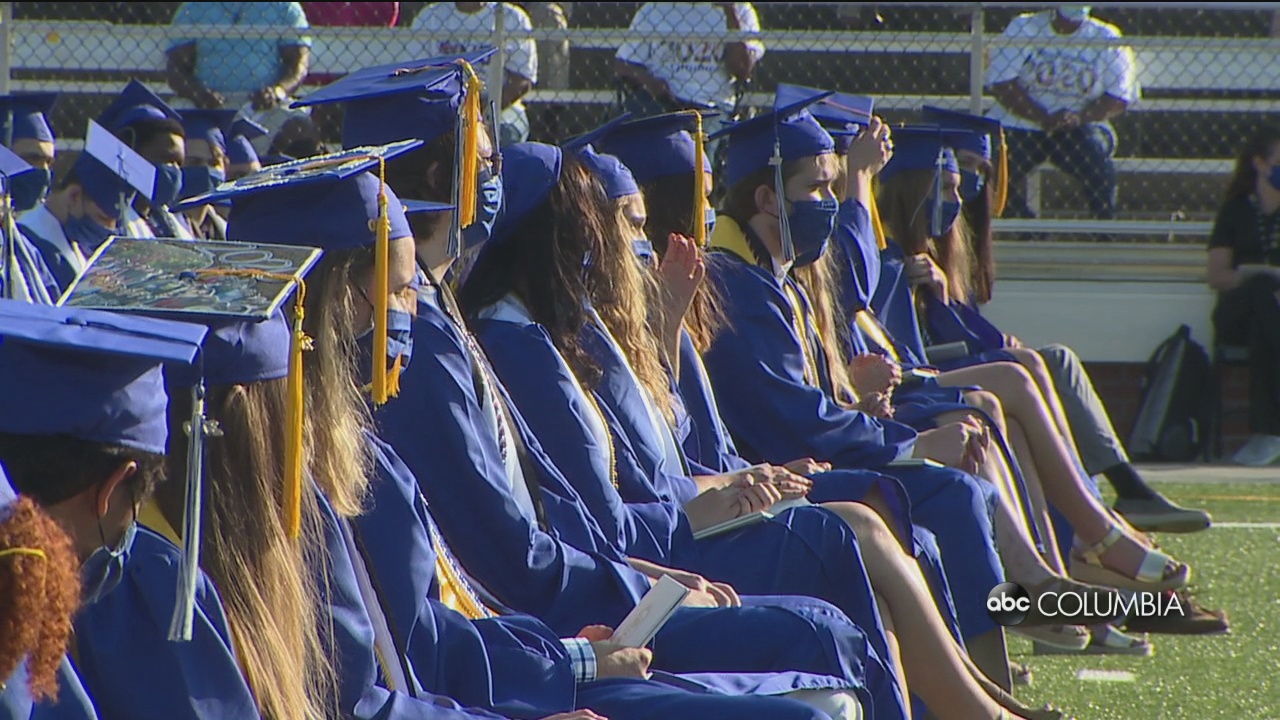 Midlands high schools hold outdoor graduations amidst pandemic