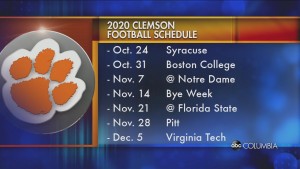 Acc Releases 2020 Clemson Schedule