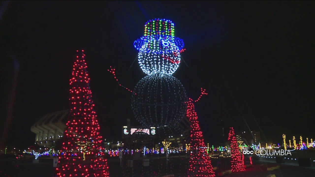 The holiday light car in ‘Carolina Lights’ illuminates the state fair in SC
