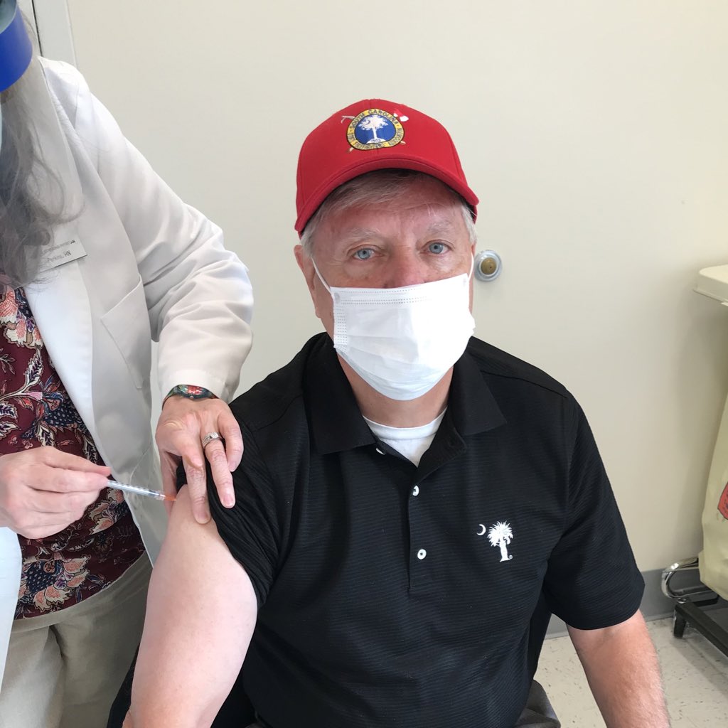 Senator Lindsey Graham receives COVID-19 vaccine over the weekend