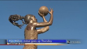 A'ja Wilson Statue Goes Up Thursday