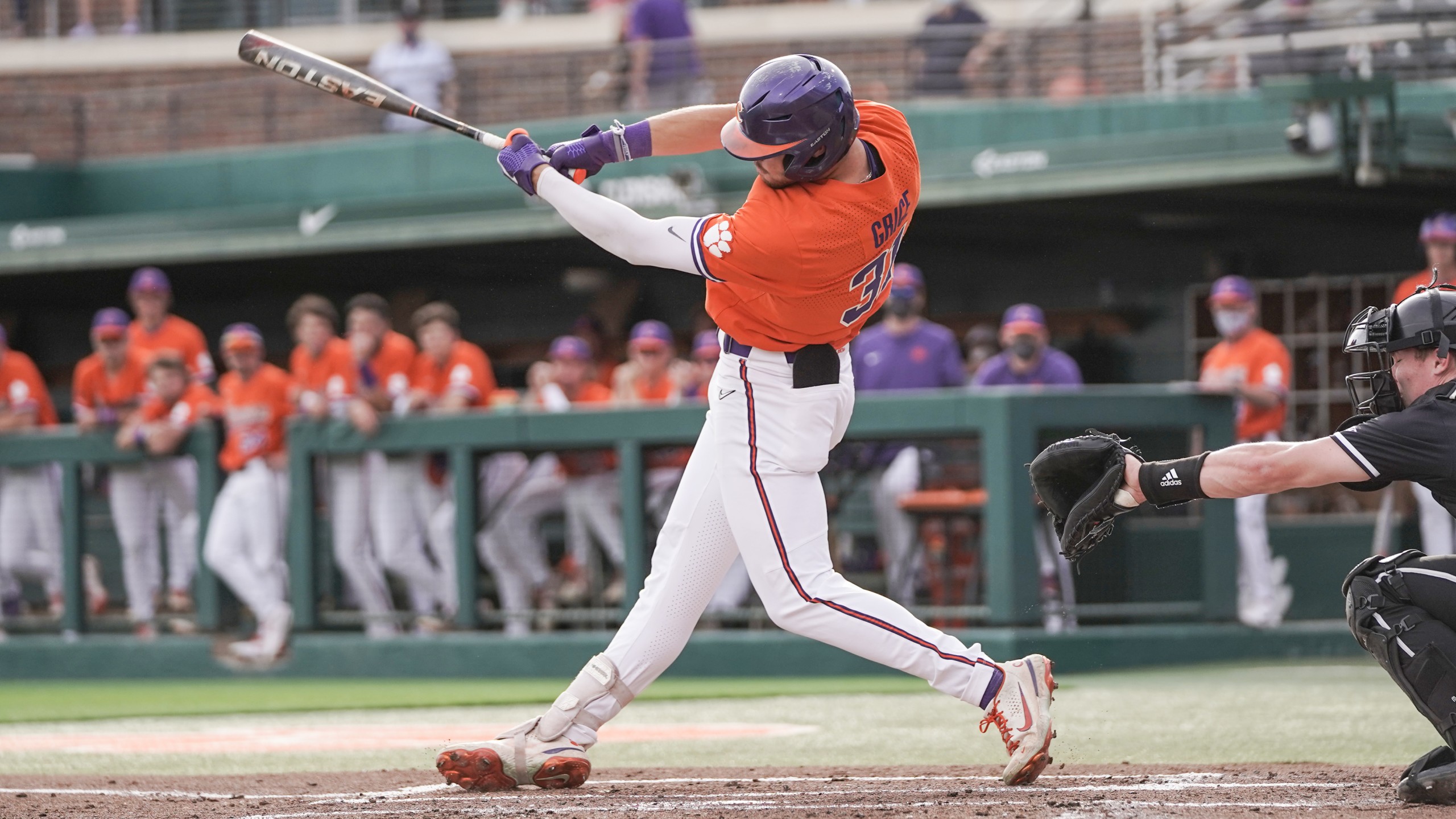 Clemson celebrated hitting three home runs in the best way