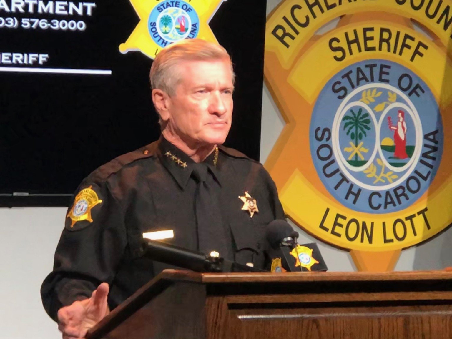 Richland County Sheriff Leon Lott announces arrest of murder suspect ...