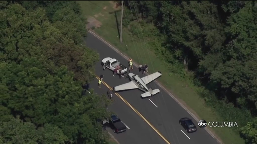 Plane Lands On Road