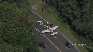 Plane Lands On Road