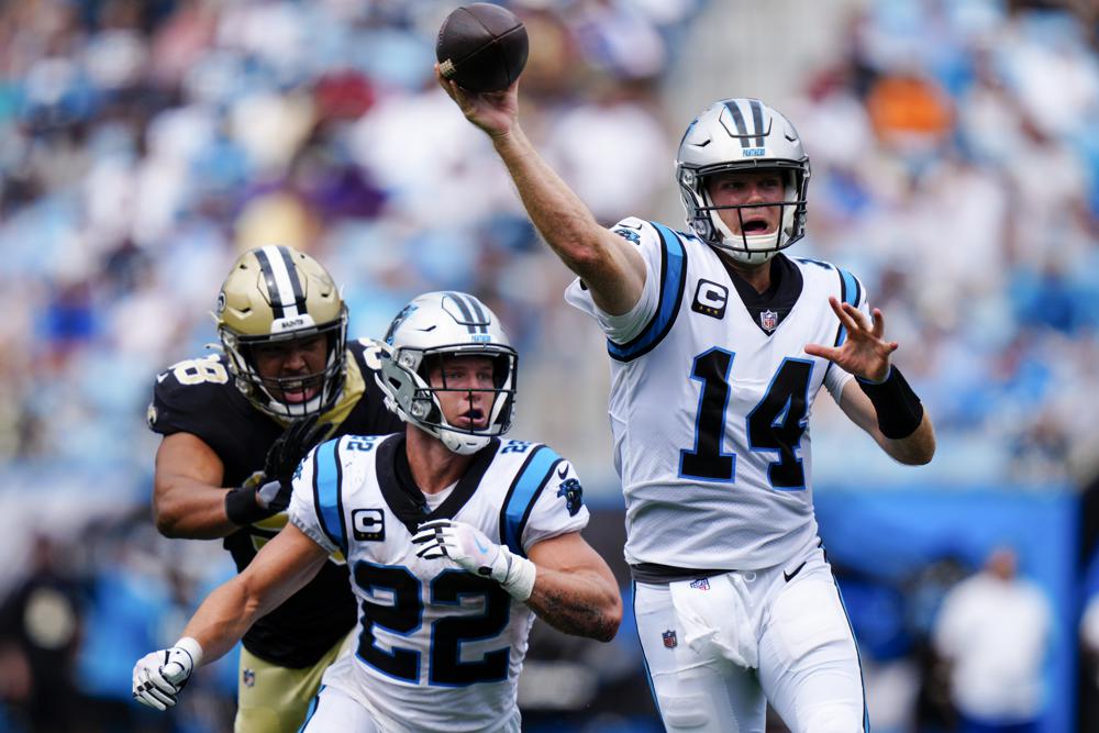 Sam Darnold Panthers Beat Saints