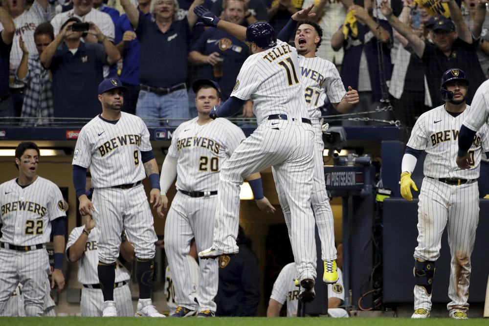 Rowdy Tellez uses home run, defence to spark Brewers to Game 1 win in NLDS