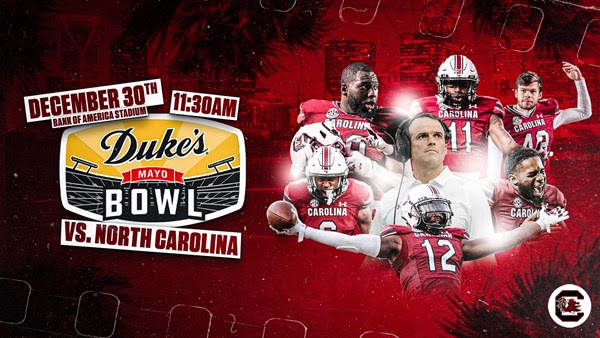 Gamecocks and Tar Heels Set to Meet in Duke's Mayo Bowl