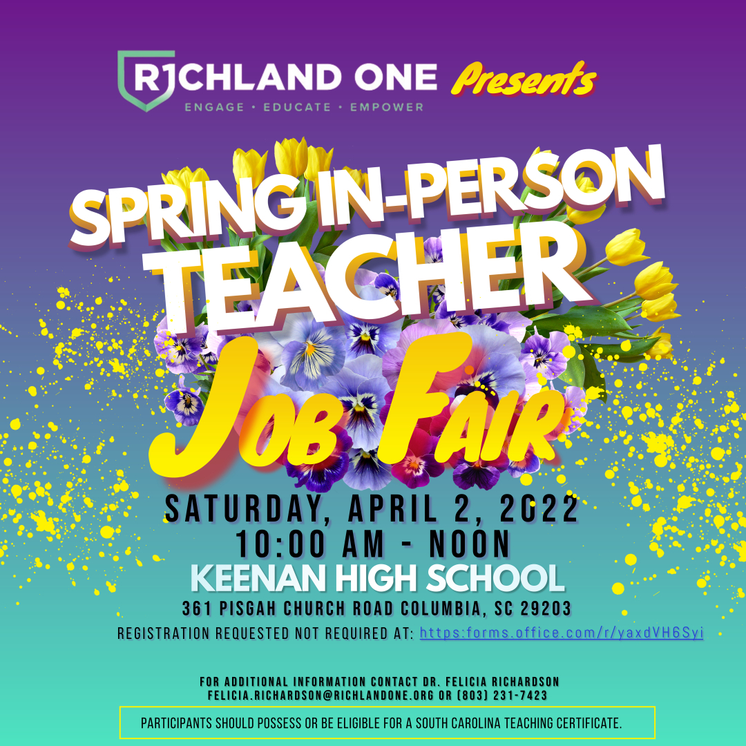 Richland District One hosts Spring in person Teacher Job Fair ABC