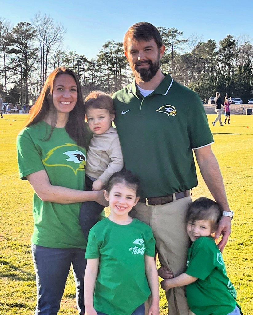 Ben Lippen Football Coach Bennett Weigle Wife Allana And Children Everly Clara Cabe