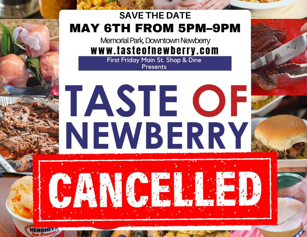 Taste Of Newberry Cancelled