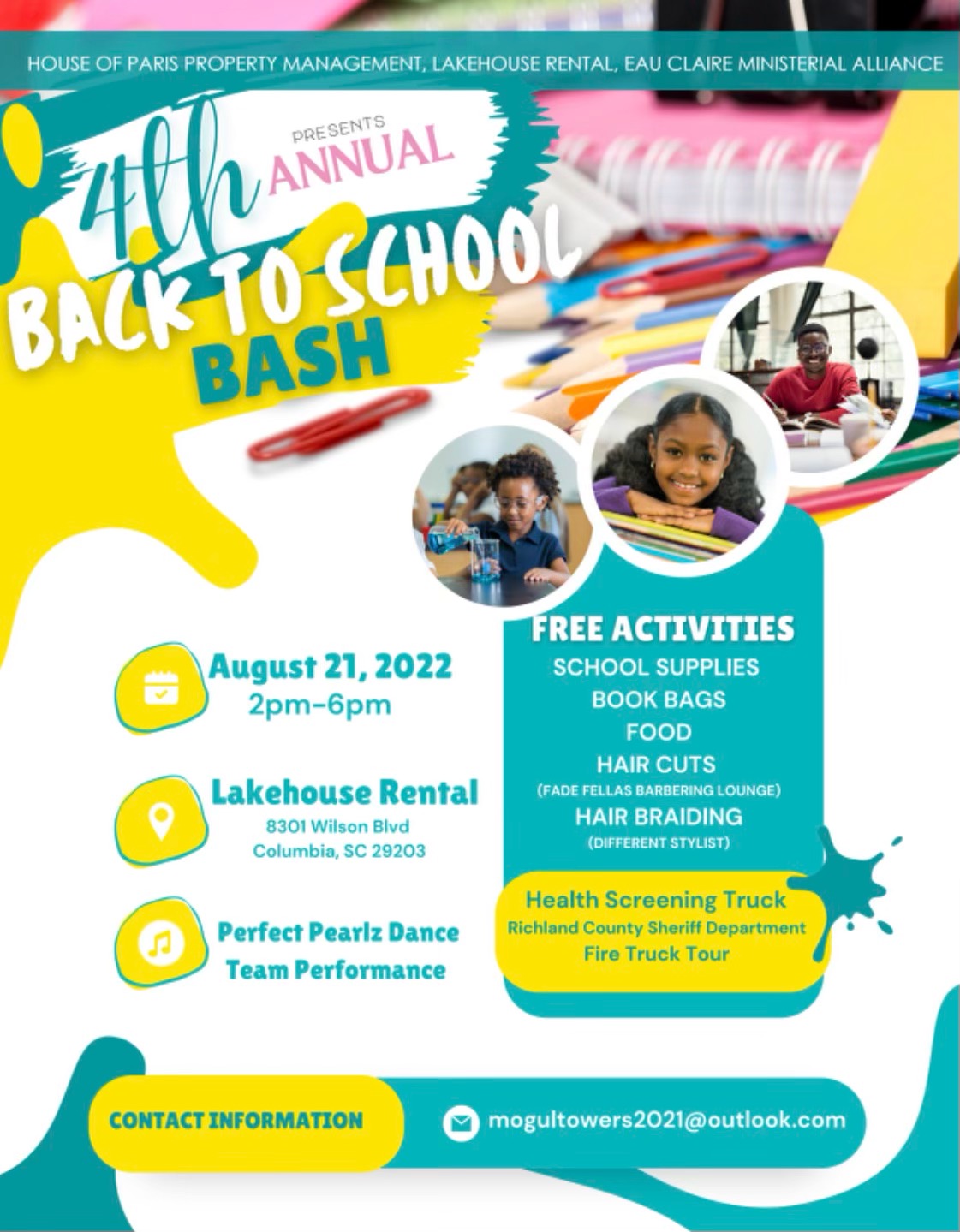 Get some free school supplies at House of Paris' Back to School Bash!