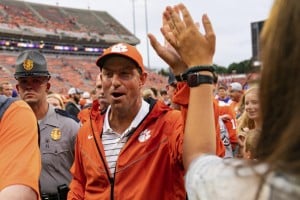 Dabo High Fiving Crowd