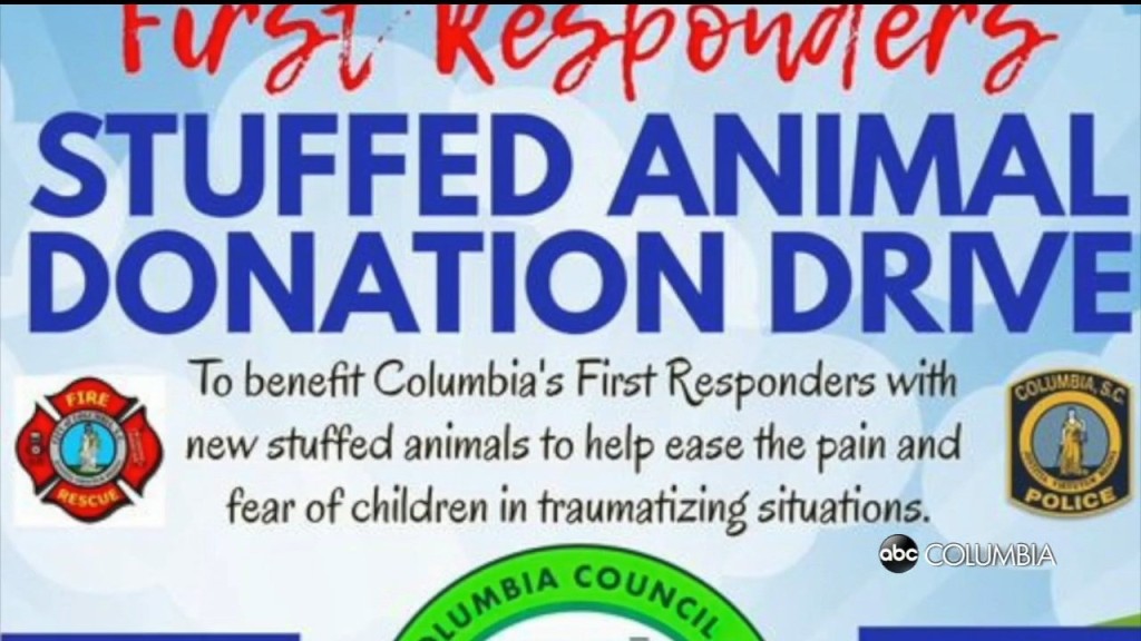 The Columbia Police And Fire Department Collecting Stuffed Animals For Children