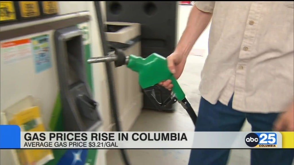 Average Gas Price In Columbia Rises To $3.21 Per Gallon