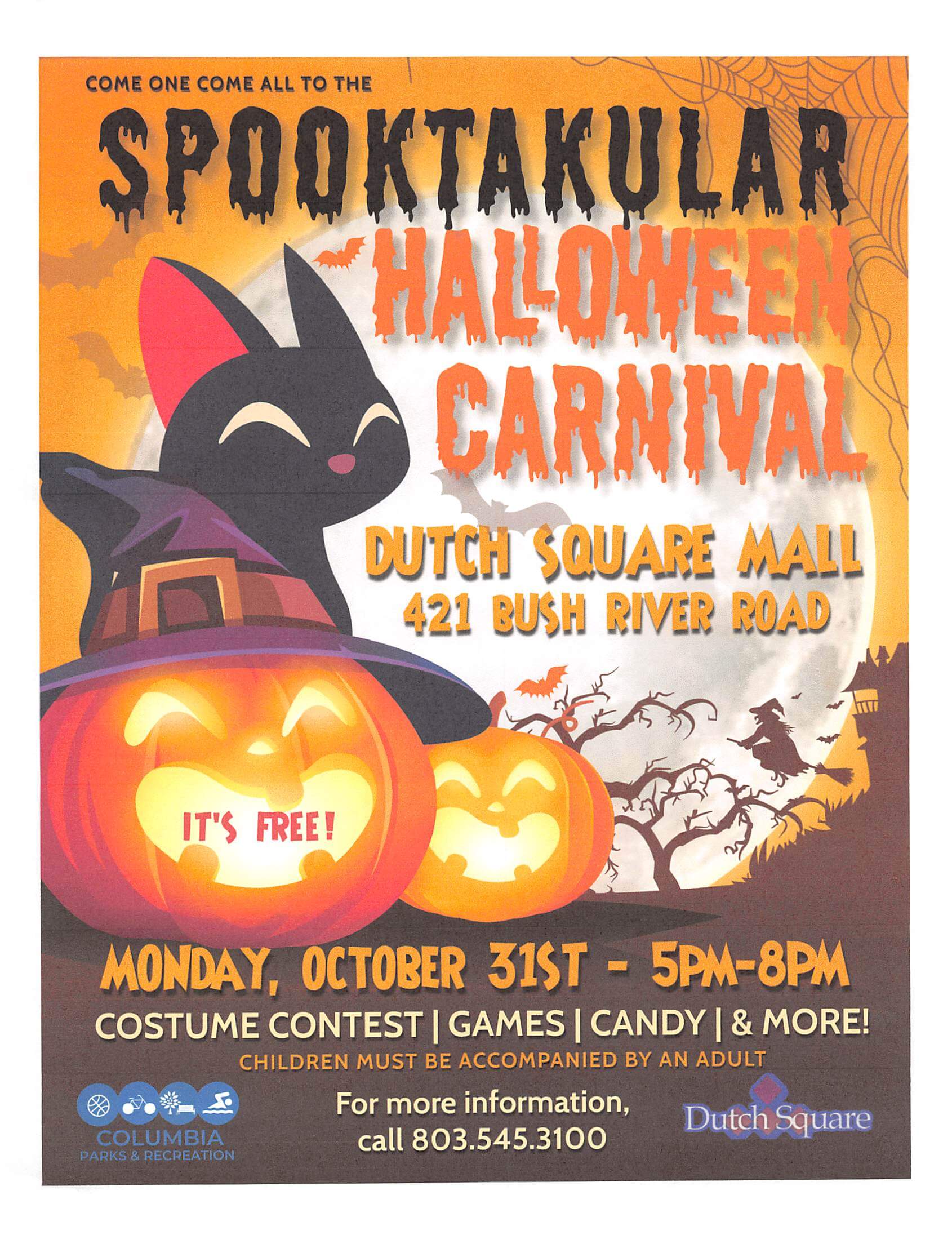 City of Columbia's Spooktacular Halloween Carnival happening tonight