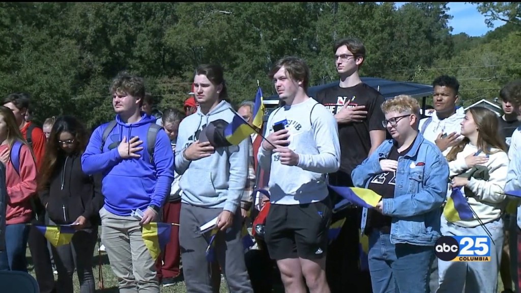 Newberry College Holds March, Rally For Ukraine