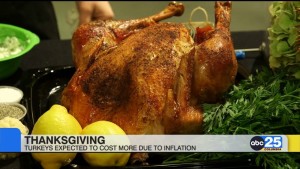 Thanksgiving Turkeys Expected To Cost More Due To Inflation