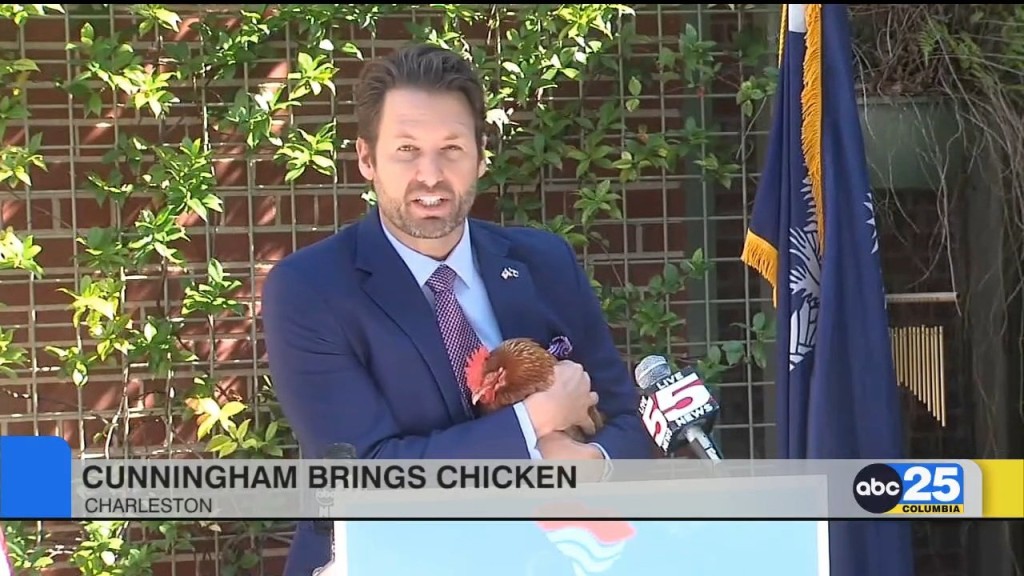 Cunningham Brings Chicken To Charleston News Conference